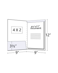 9x12 Fold Down Tab Tax Folder with Window