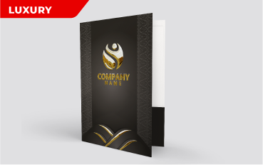 Luxury Pocket Folders - Soft Touch Laminated + Foil